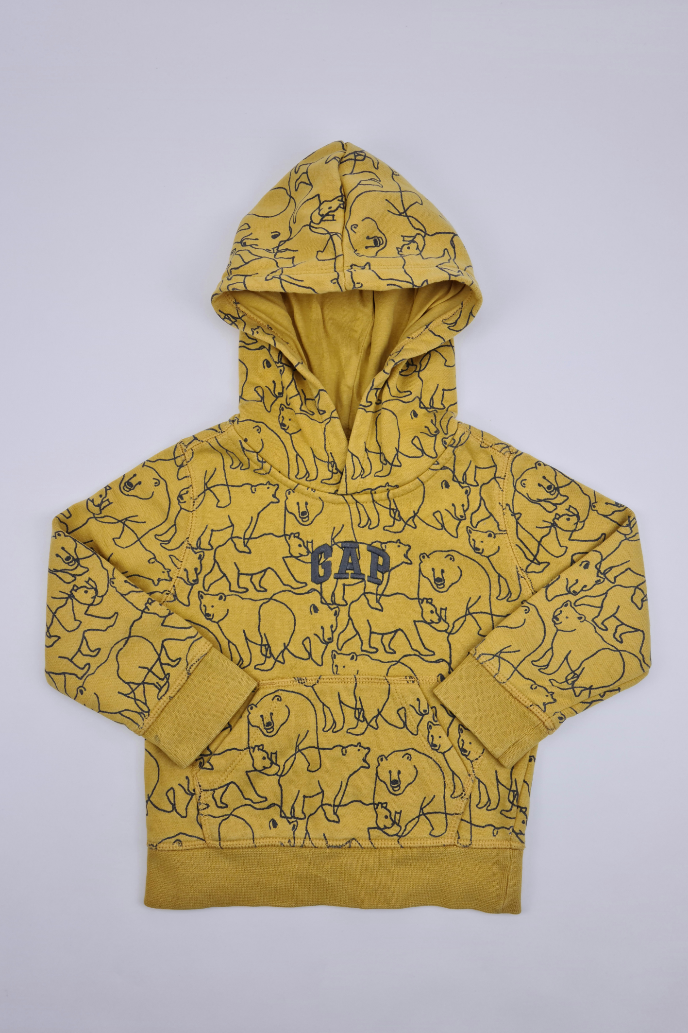 2-3y - Yellow Bear Pullover Hoodie (Gap)