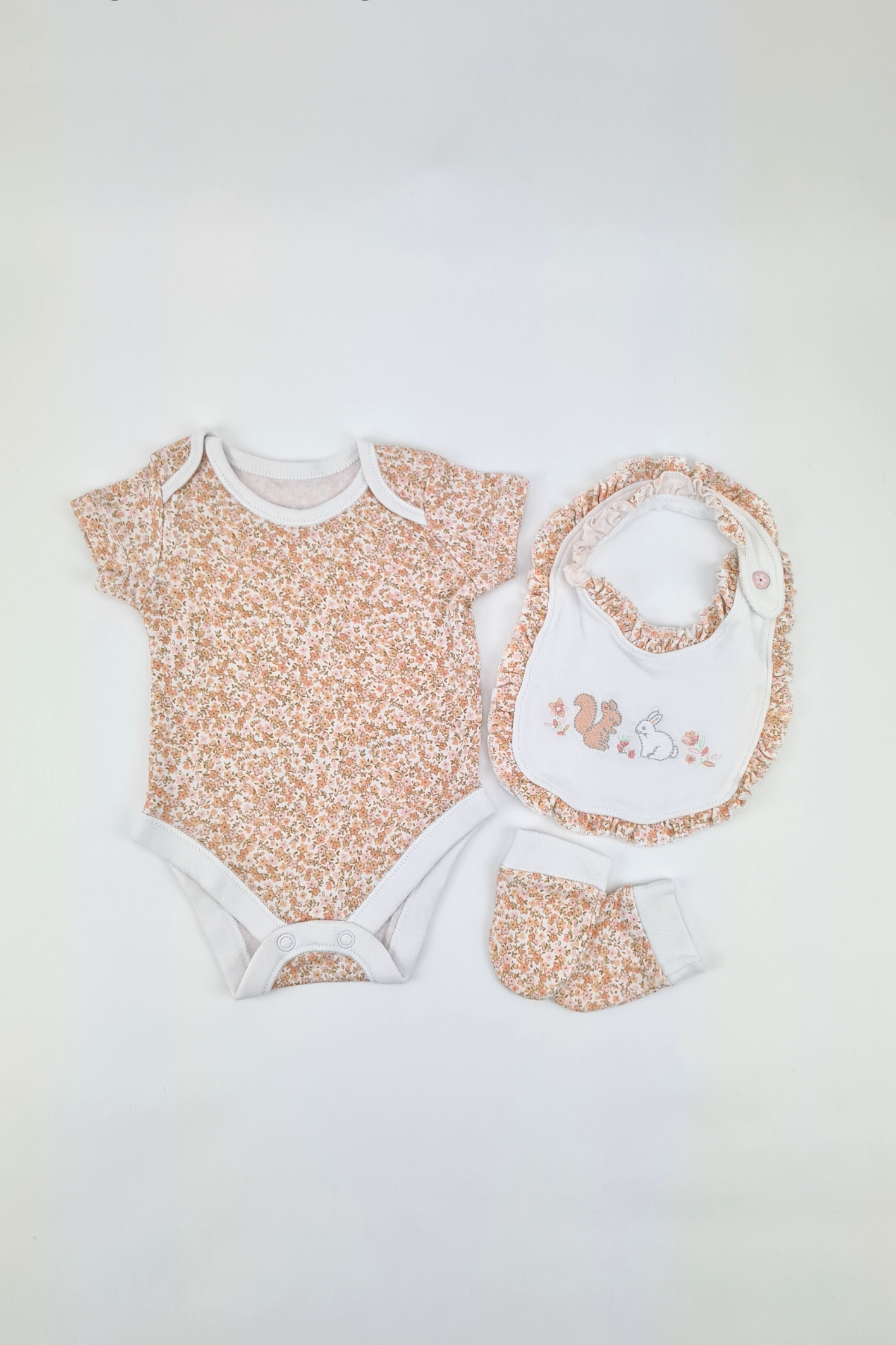 Newborn - 10lbs Pink Floral Starter Set (Nutmeg)