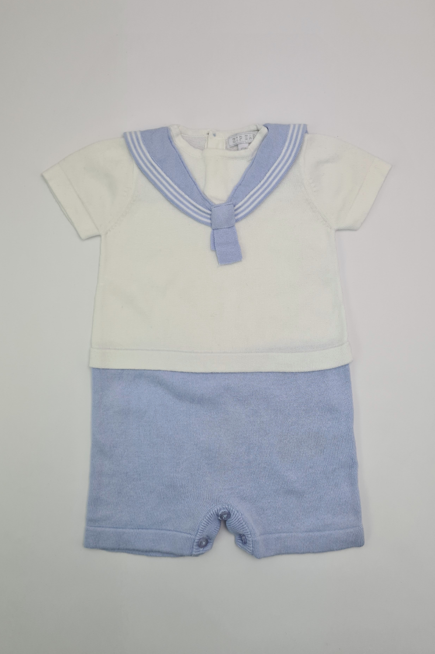 6-9m - Nautical Baby Romper (Zip Zap)
