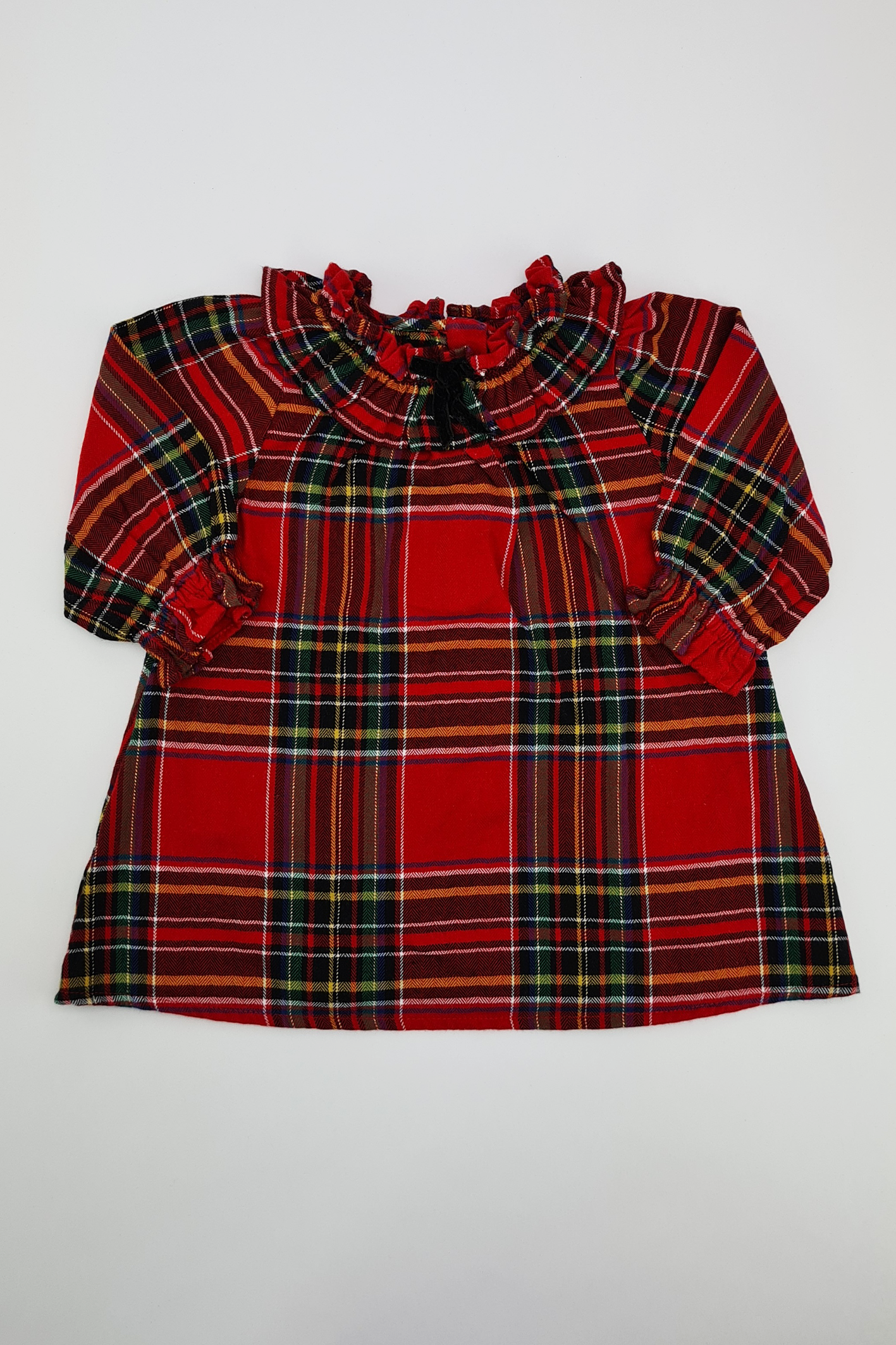 6-9 mois - Robe à Carreaux Rouge