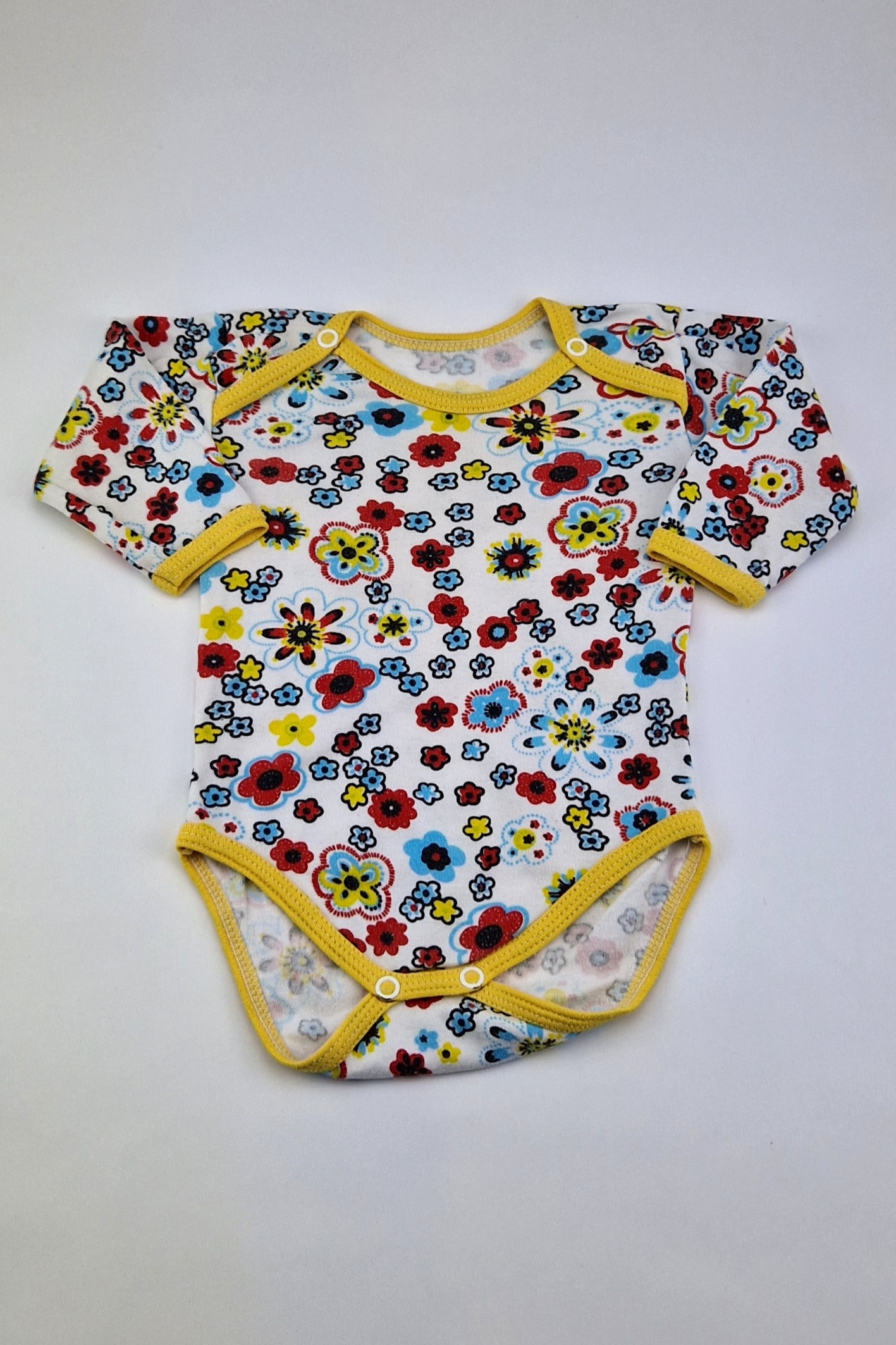 6-9m - Flower Print Bodysuit