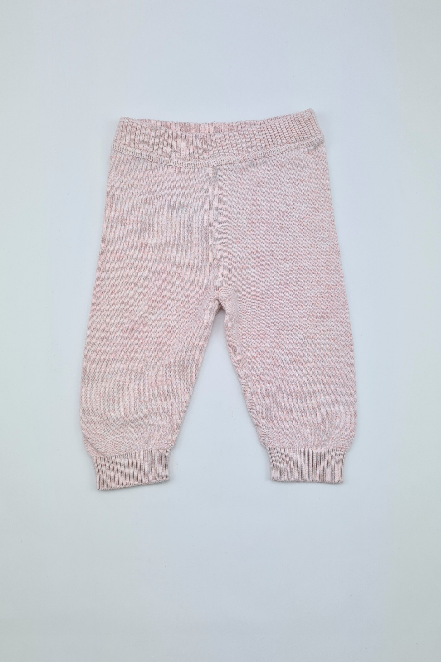 0-3m - Pink Knit Joggers (M&S)