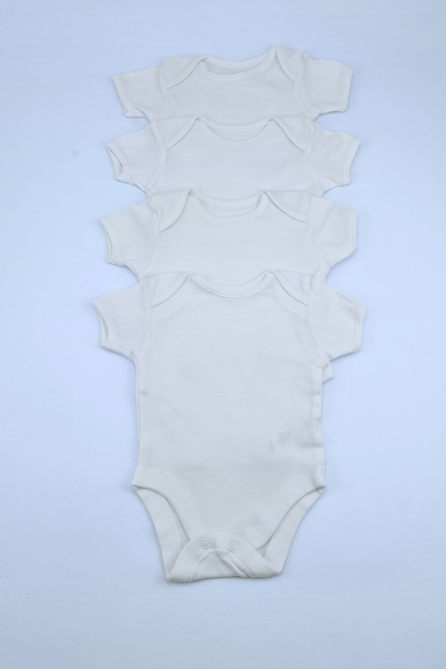 0-3m White Bodysuit 4pack Bundle