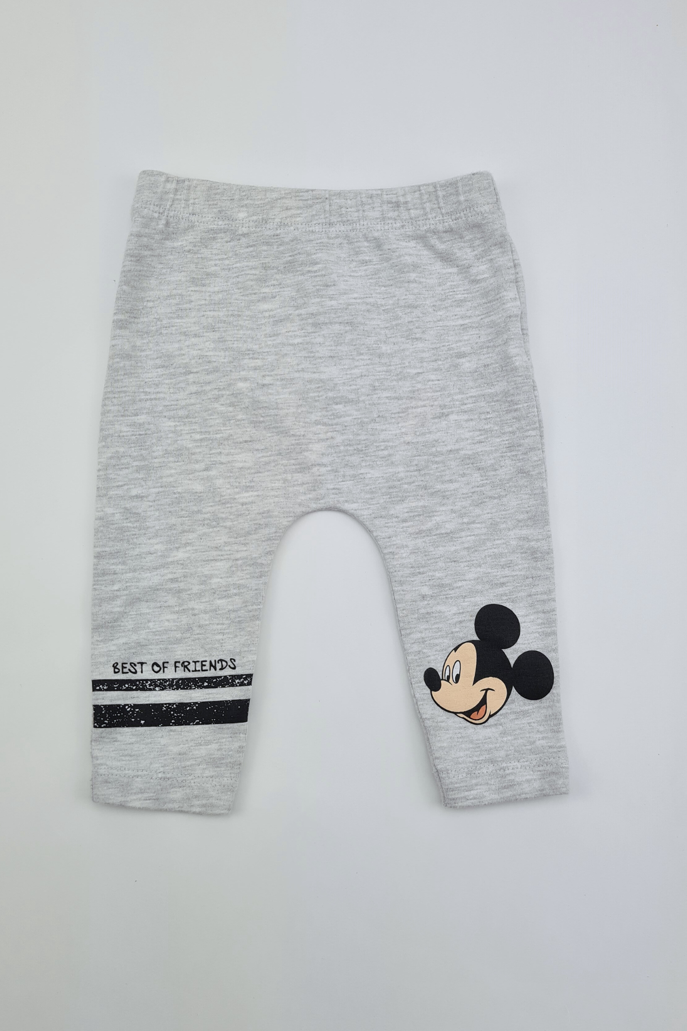 Newborn - 1m Grey Mickey Mouse Leggings (Disney Baby)