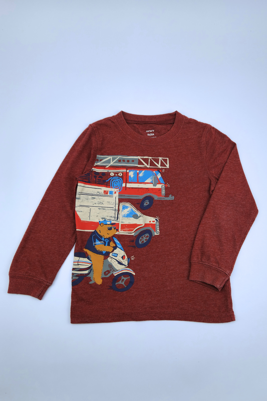 5y Carters Civil Servant Animals Longsleeve Graphic Tee