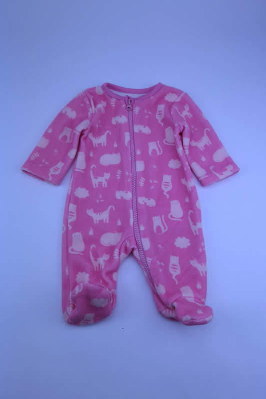 Bluezoo Newborn Fleece Lined Playsuit