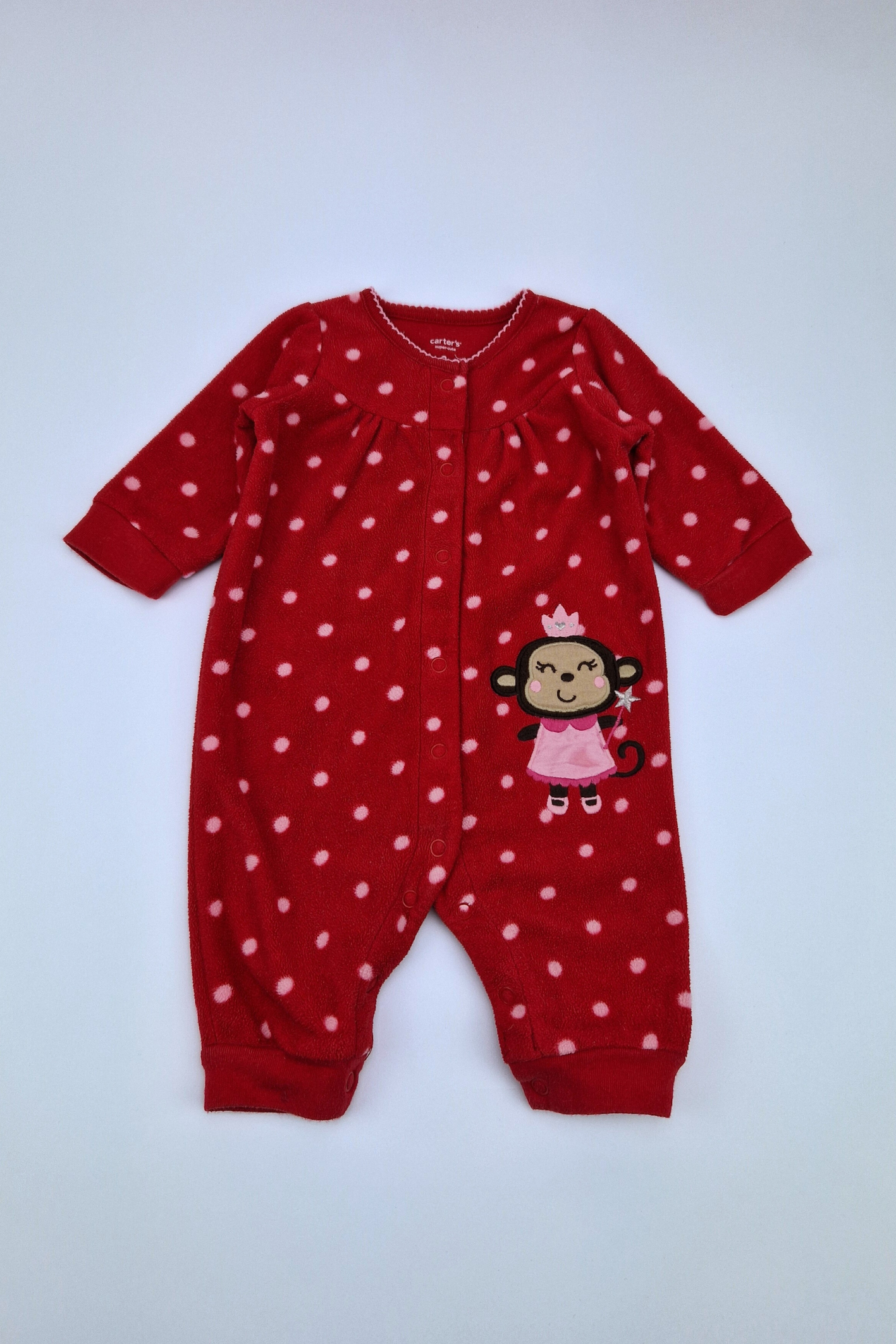 0-3m Carters Fleece Lined Babygrow Romper