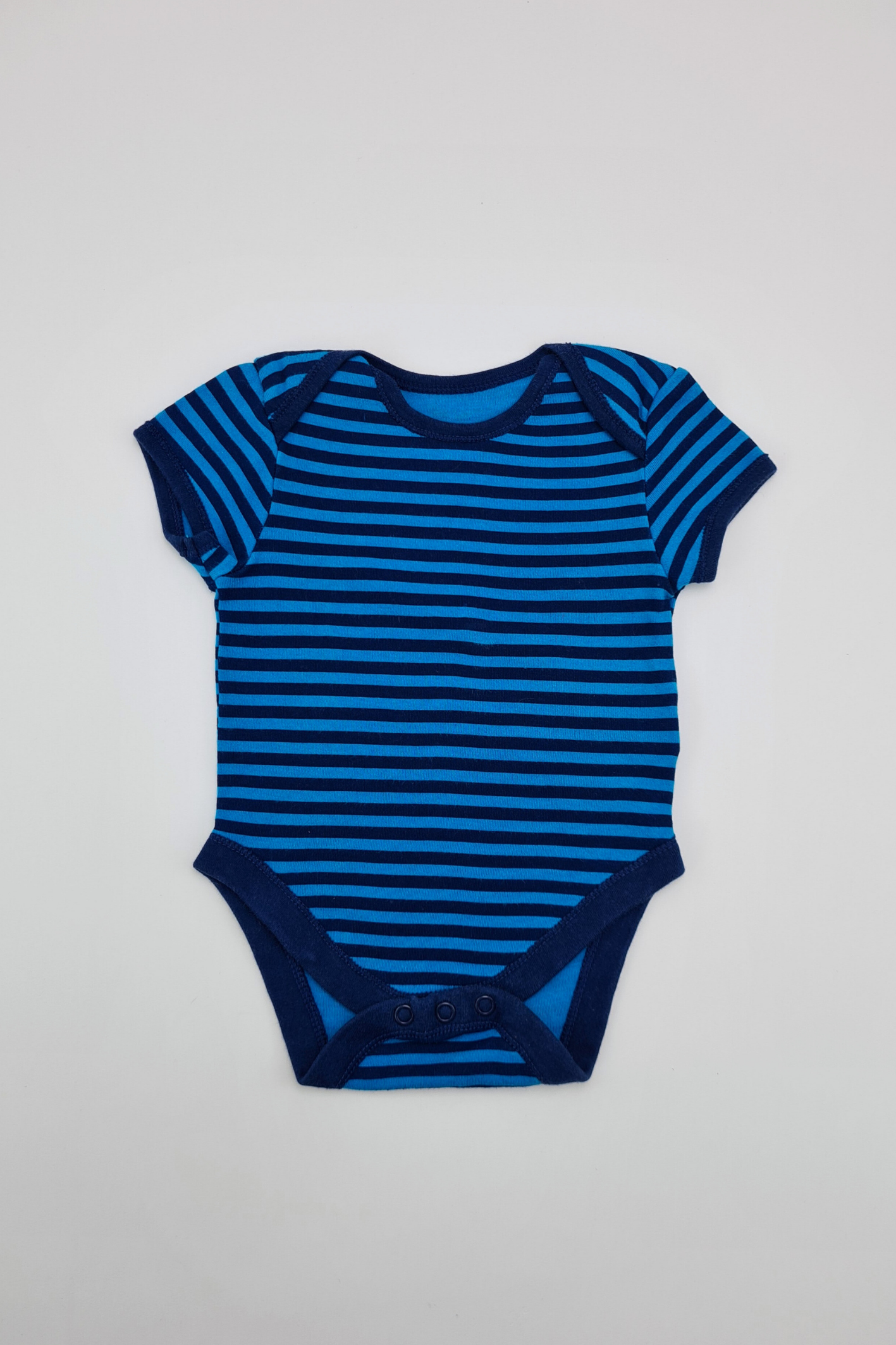 3-6m - Blue Striped Bodysuit