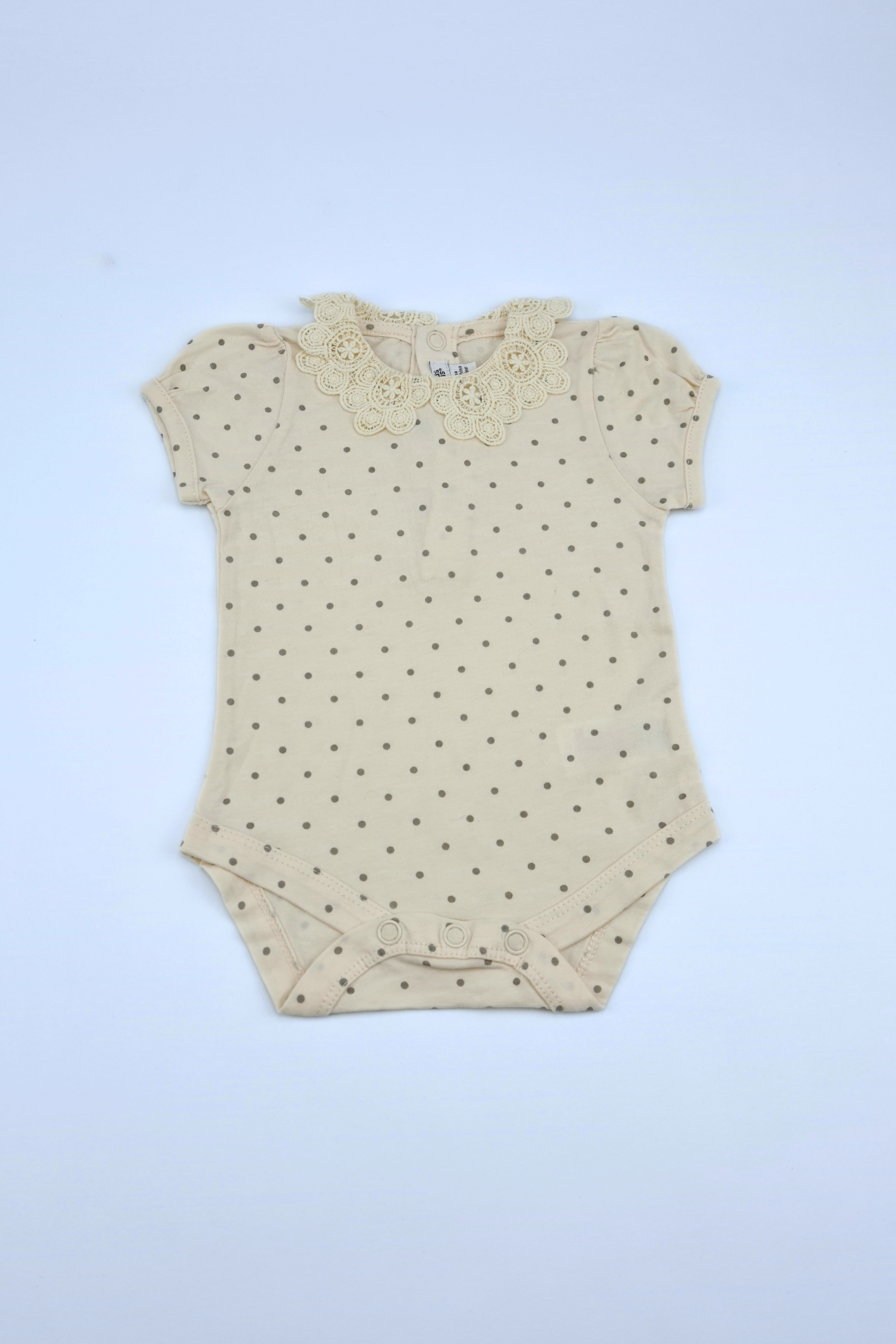 0-3m Cream Spotty Bodysuit