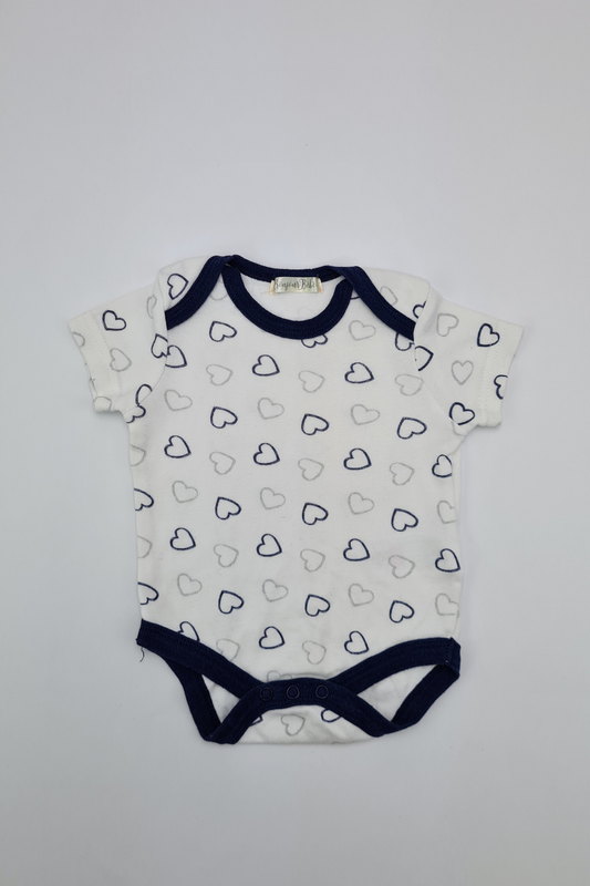 3-6m - Heart Print Bodysuit