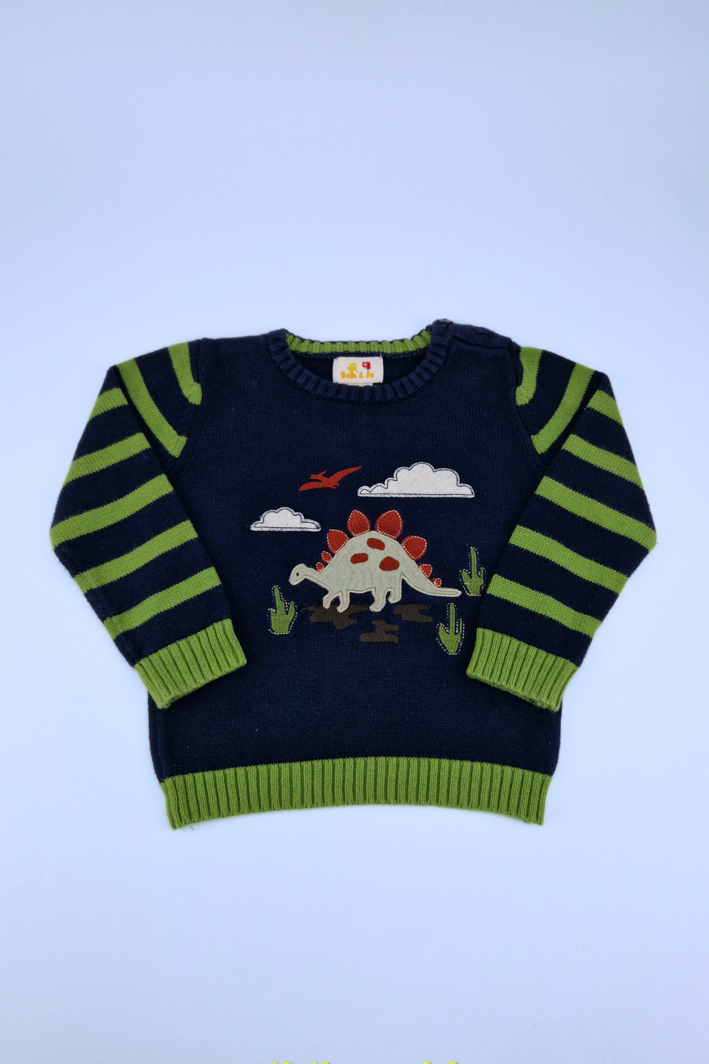 12-18m Sam & Jo Playful Dinosaur Knitted Sweat