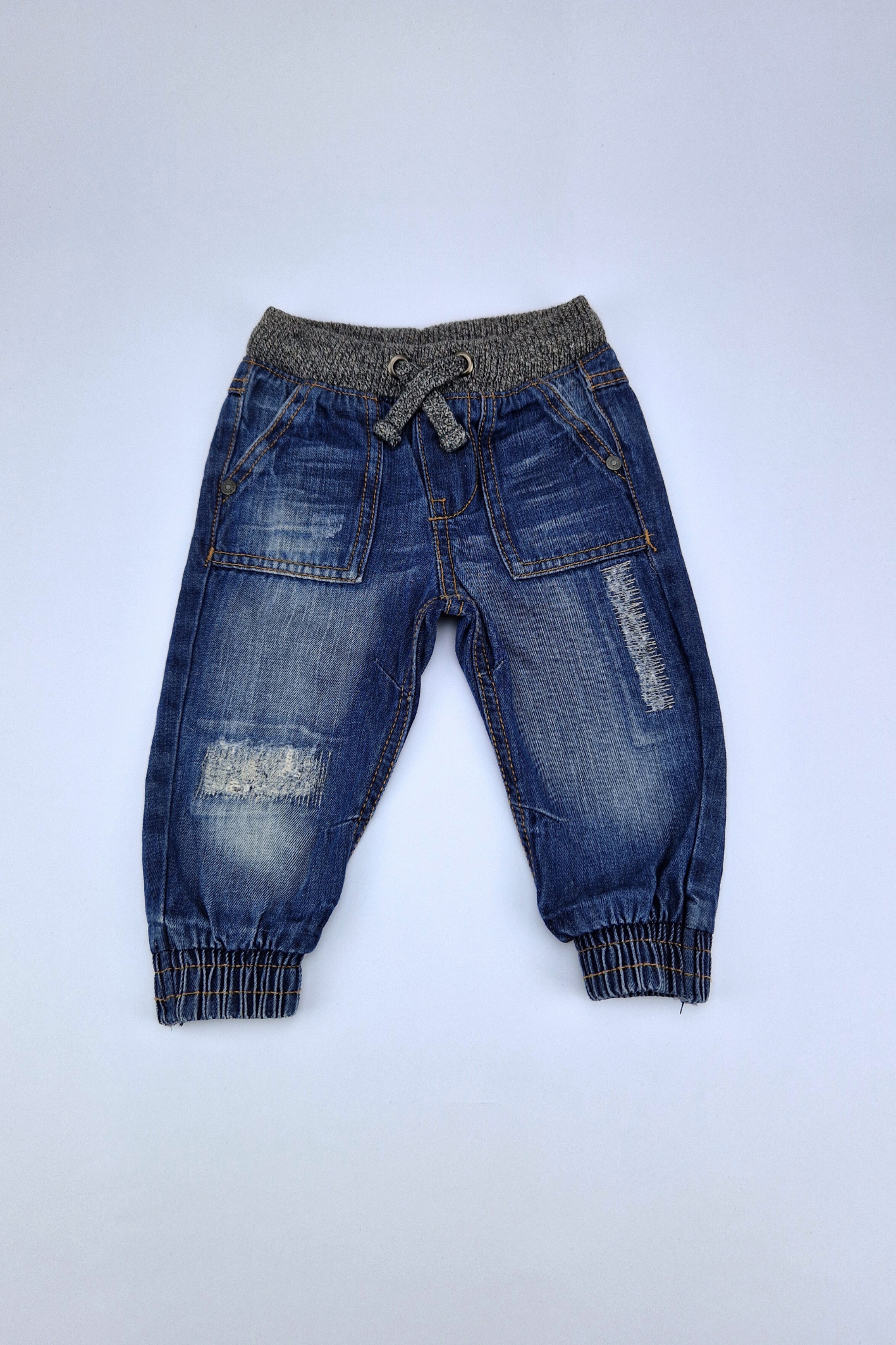 9-12m Mid Blue Denim Jogger