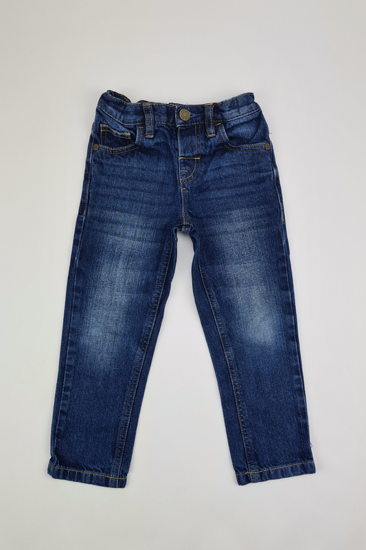 2-3y - Waist Adjustable Denim Jeans (Bluezoo)
