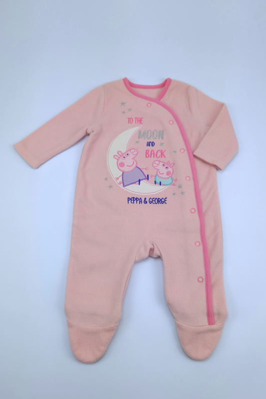 0-3m 'To The Moon And Back' Peppa & George Fleece Lined 