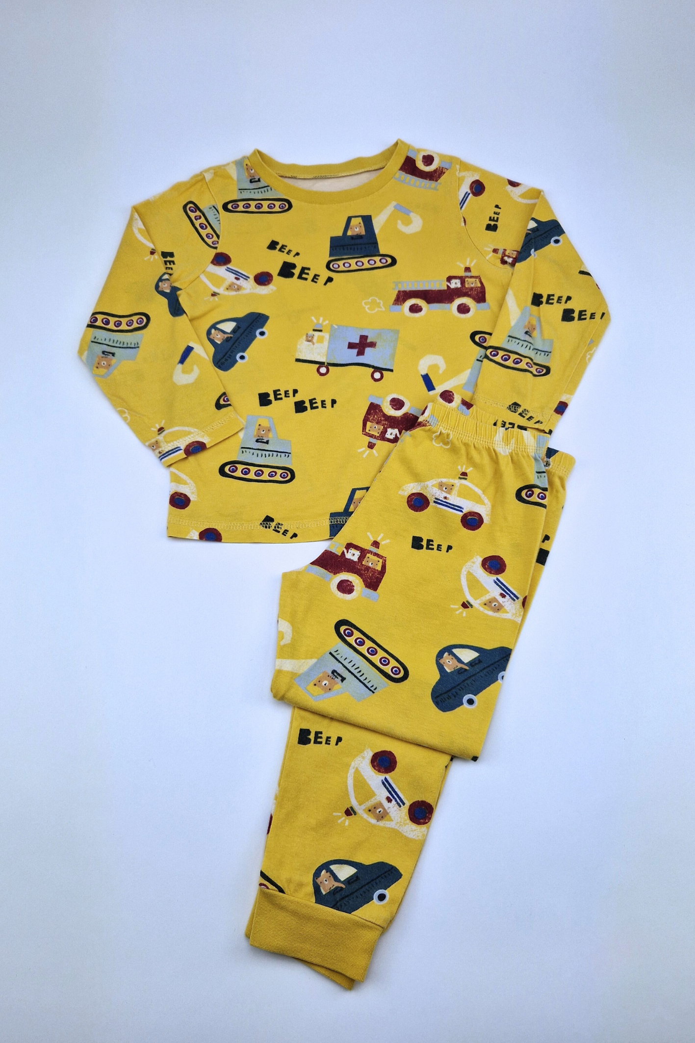 3-4 Years Vehicle Print Pyjamas