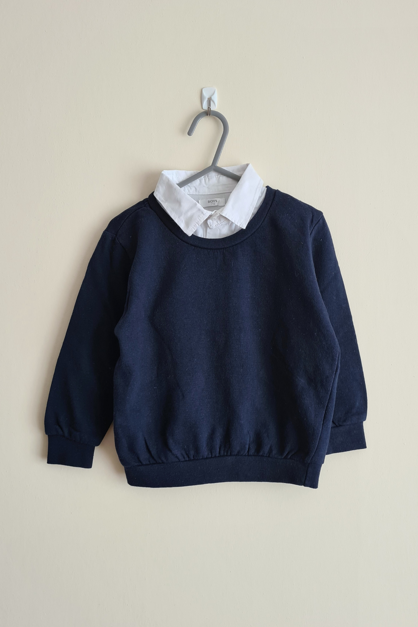 4-5y - Jumper & Shirt Collar Set