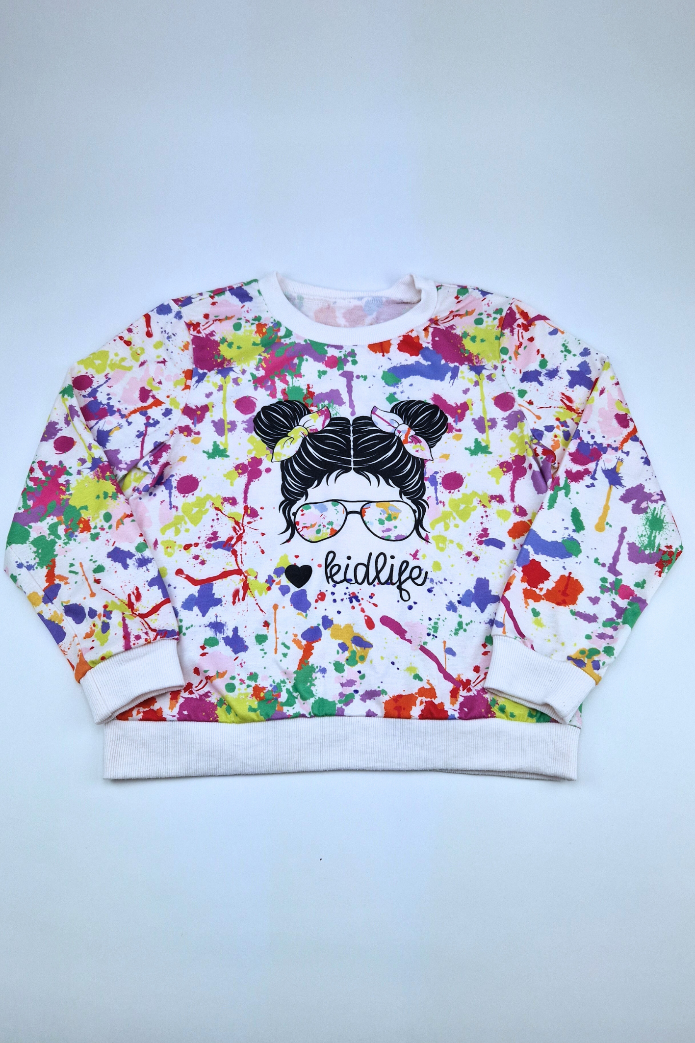 10 Years Paint Splash Patterned Sweatshirt