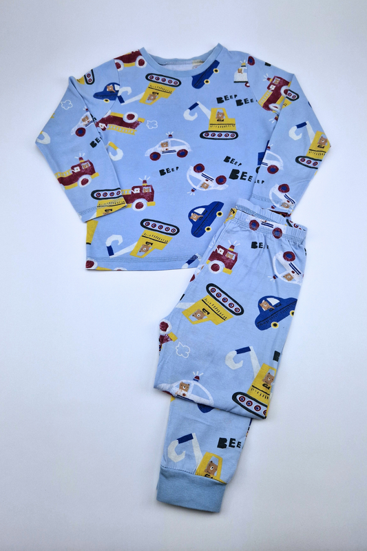 3-4 Years Vehicle Print Pyjamas