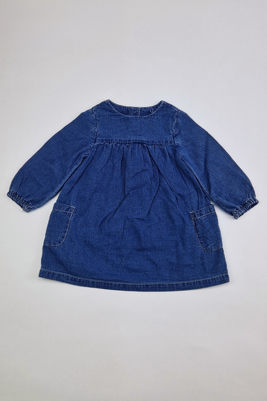 3-6m - Blue Denim Dress (Tu)