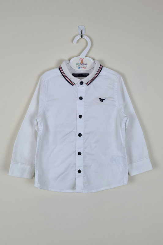 18-24m - White Long Sleeve Shirt (Next)