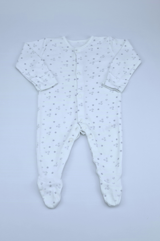 0-3m Star Print Sleepsuit