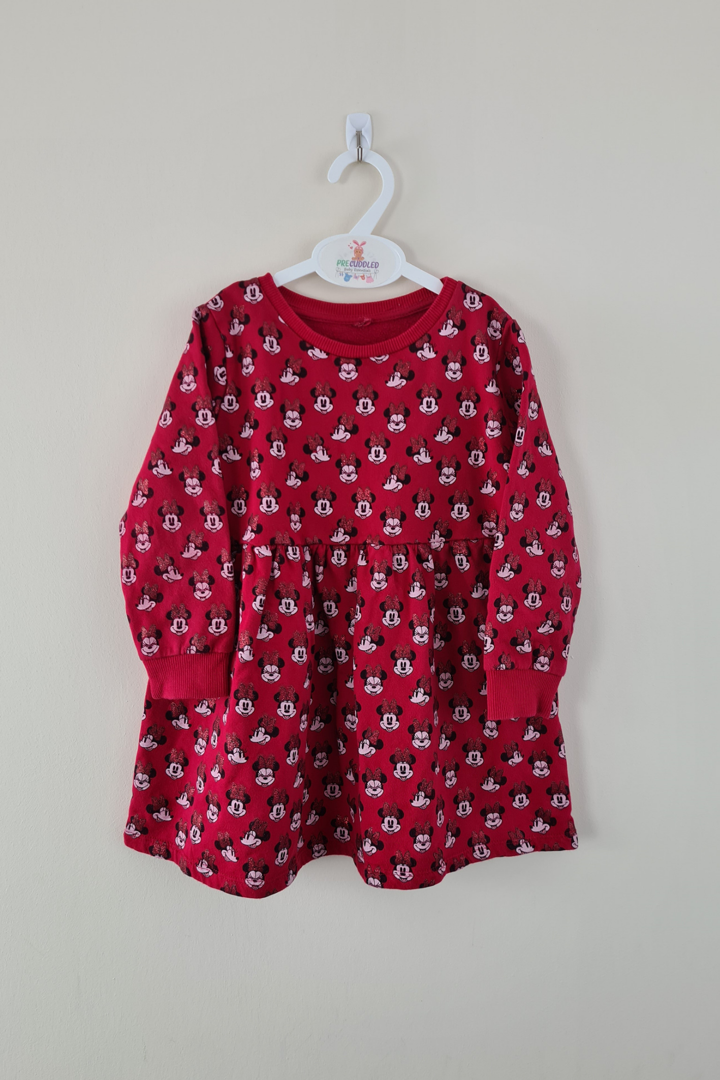 2-3y - Minnie Mouse Red Sweater Dress (Disney)