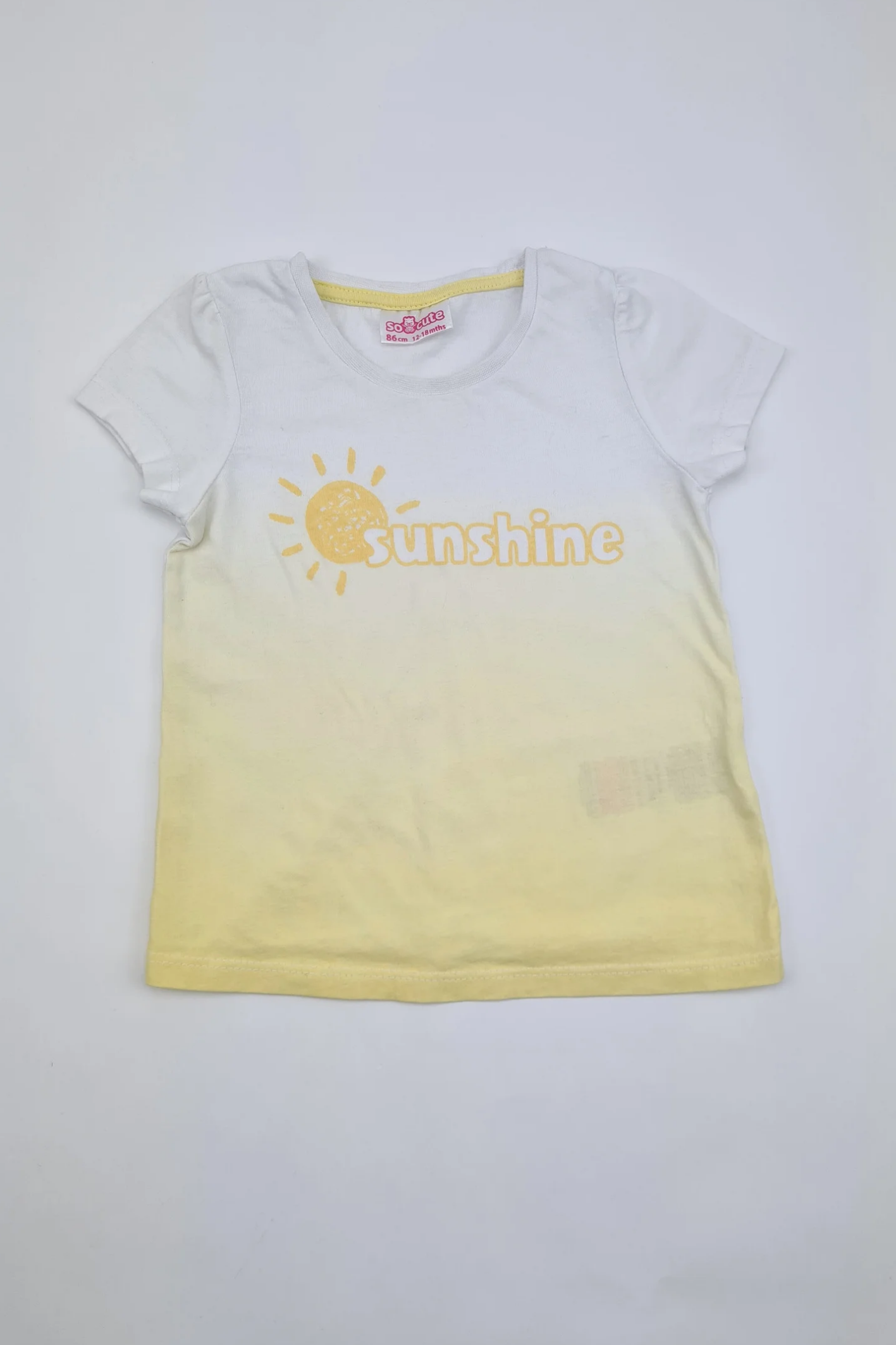 12–18 Monate – Sommer-T-Shirt „Sunshine“.