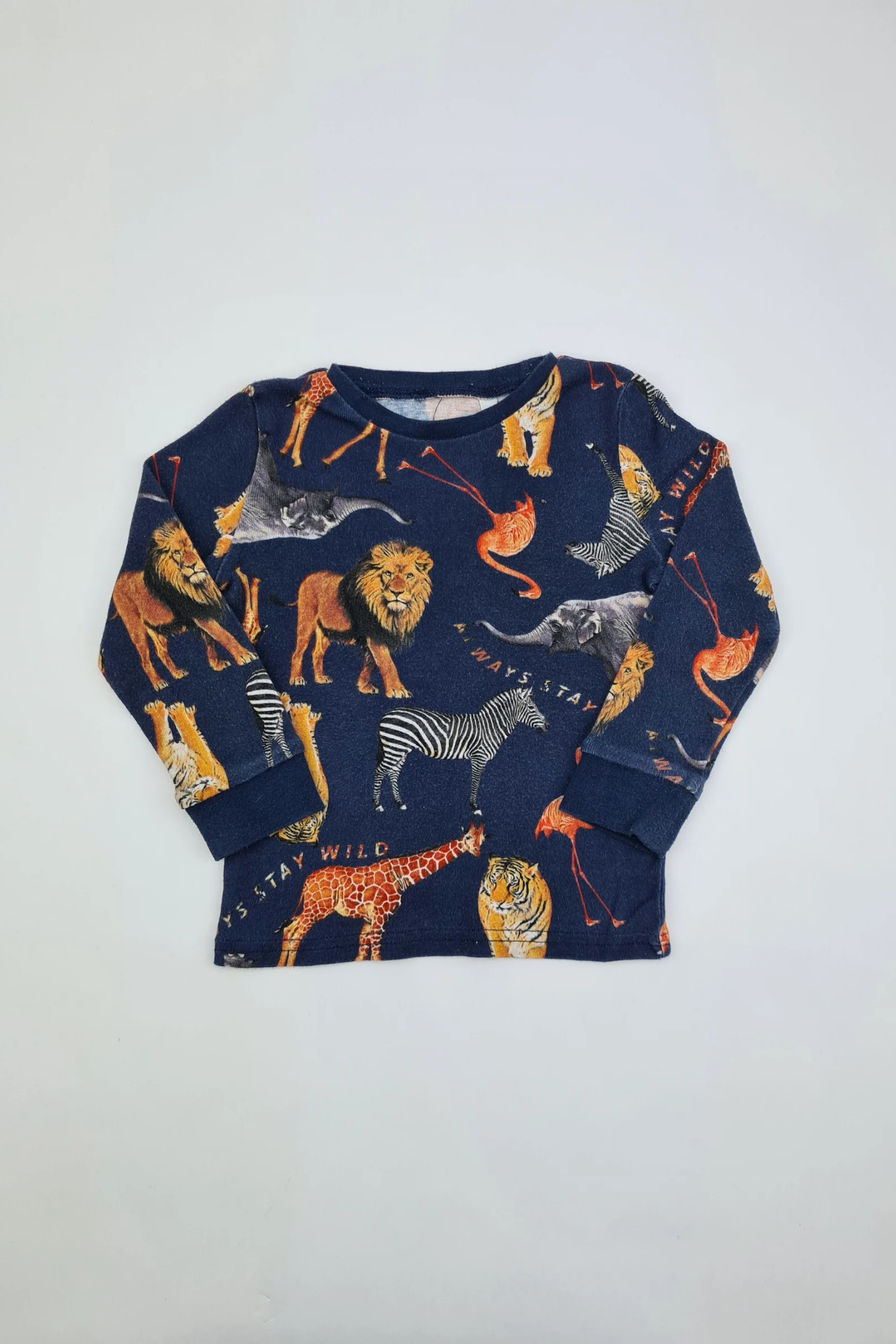 12–18 Monate – „Stay Wild“-T-Shirt mit Tiermuster
