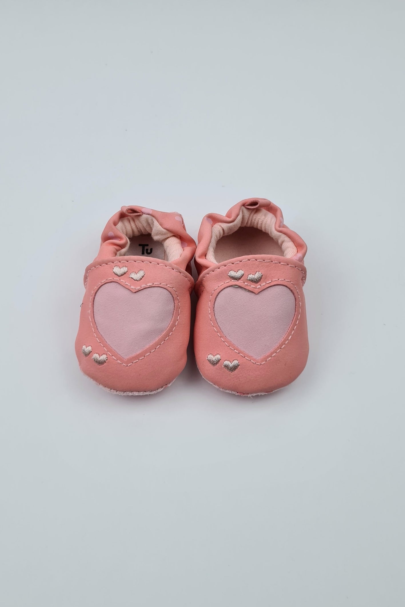 0-3m - Pink Heart Shoes (Tu)