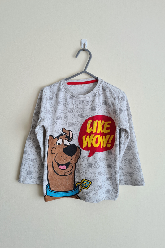 4–5 Jahre – Scooby „Like Wow“ Langarm-T-Shirt