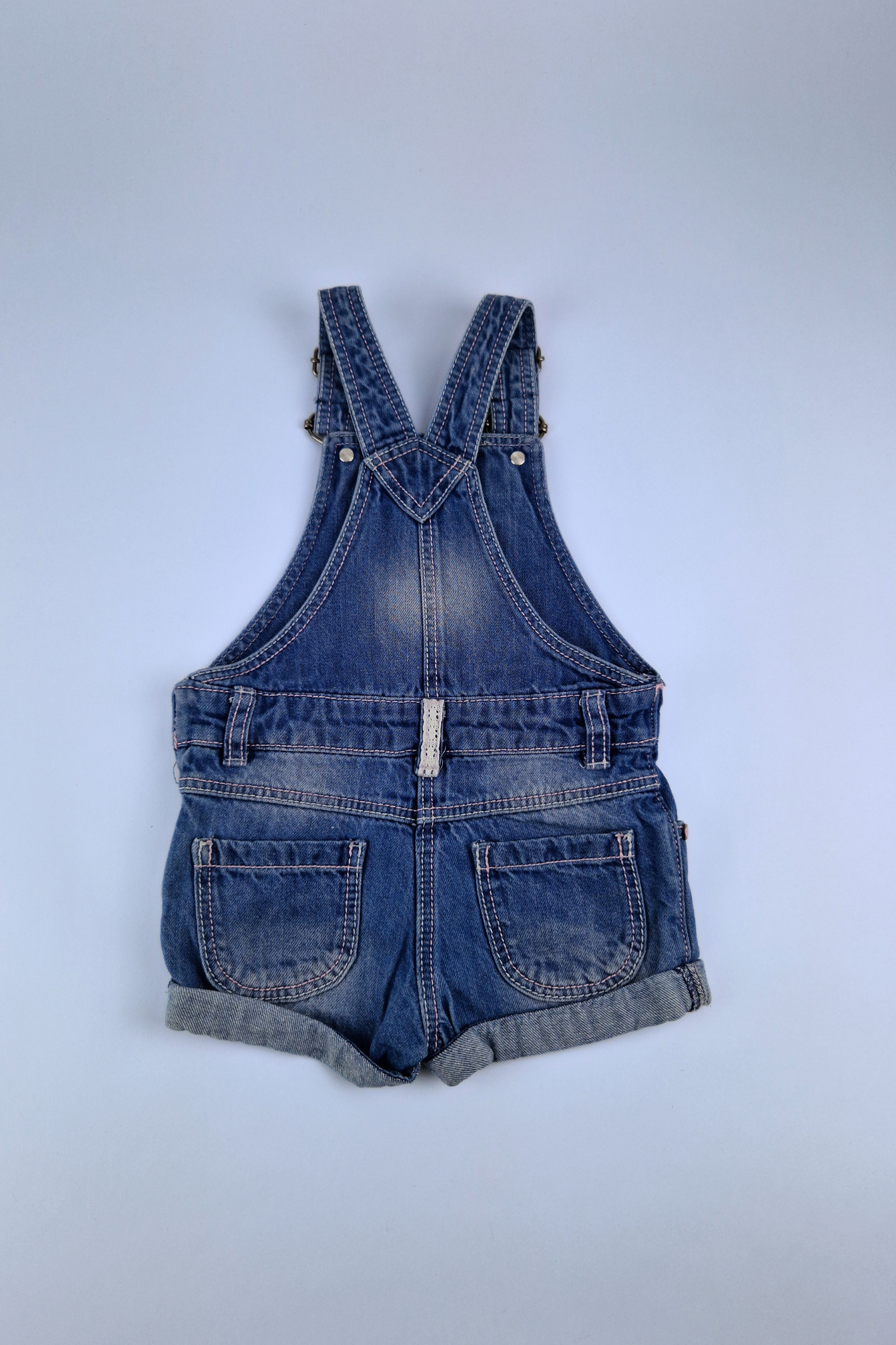 12-18m 'Cute' Embroidered Denim Dungarees