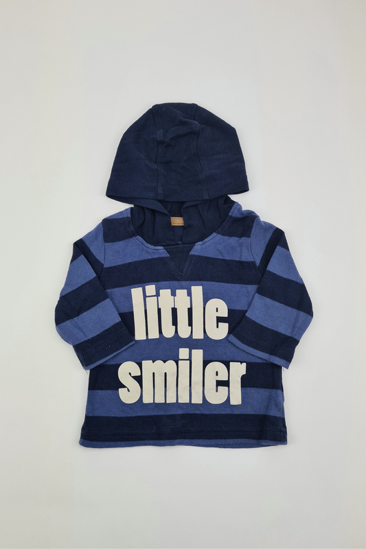 3-6m - Little Smiler Hoodee T-shirt