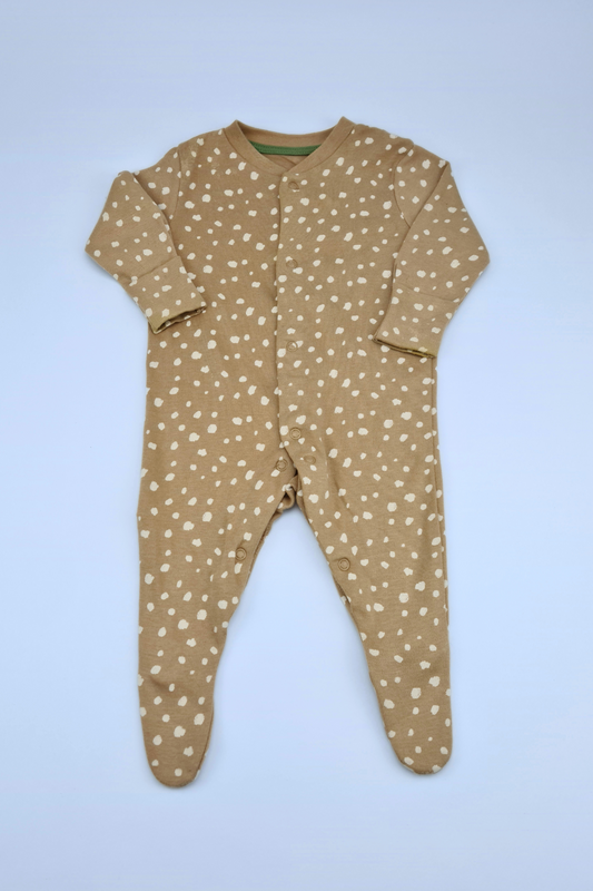 0-3m Beige Sleepsuit