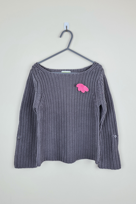 5y - Grey Knitted Jumper (Vertbaudet)