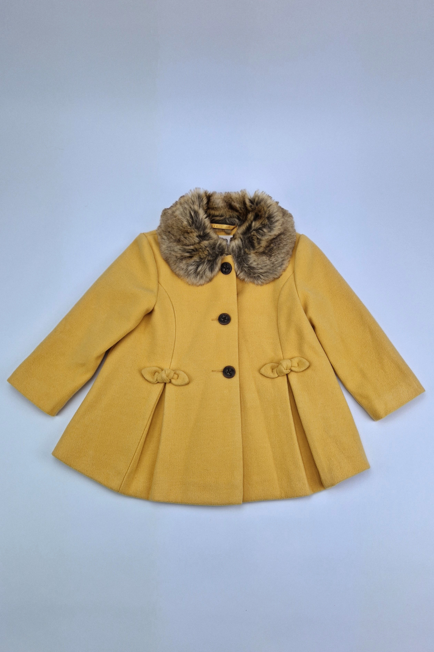 18-24m Mustard Coat with Faux Fur Collar (F&F)