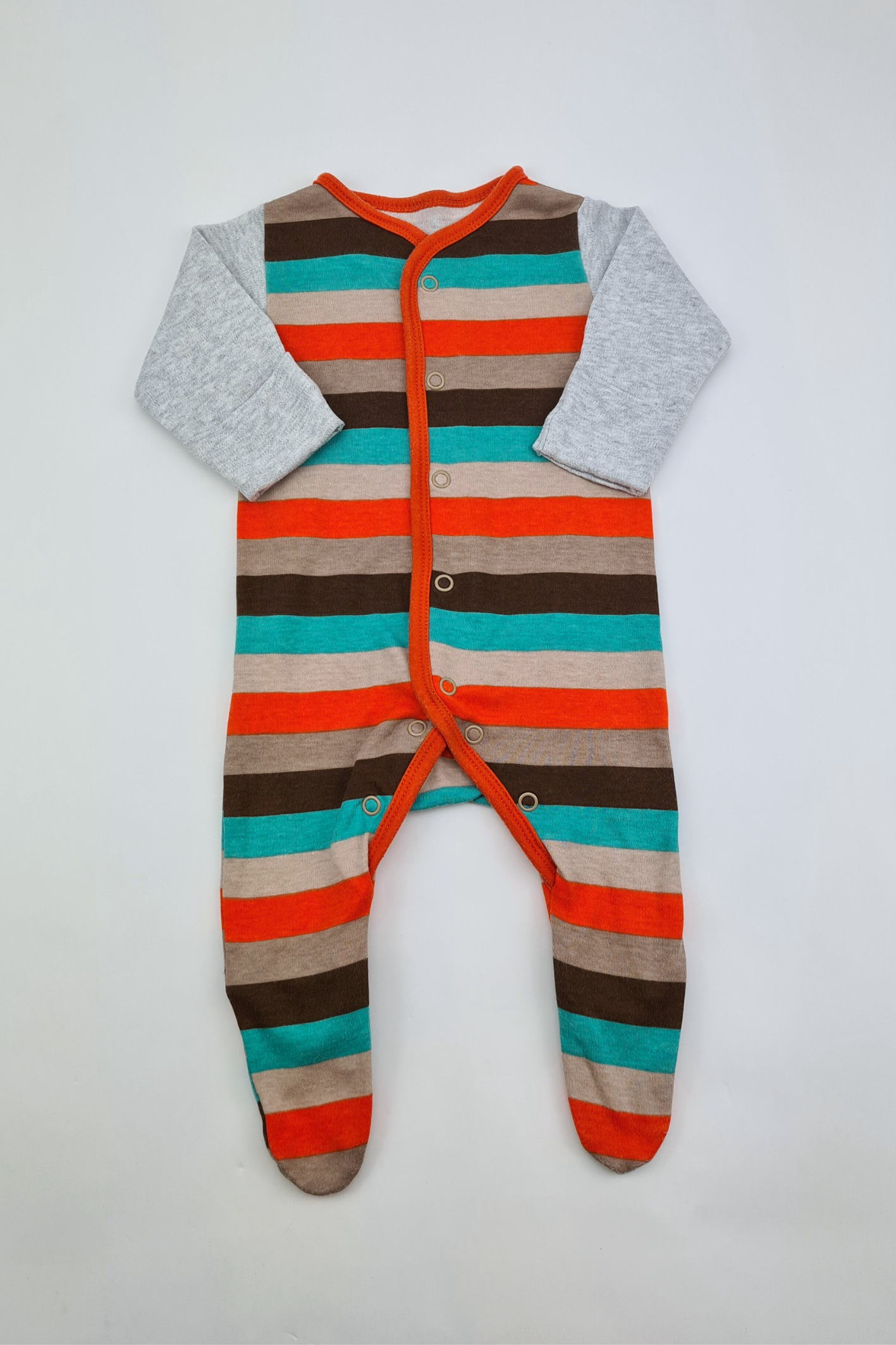 Newborn - 100% Cotton 10lbs Multicoloured Sleepsuit (Mothercare)