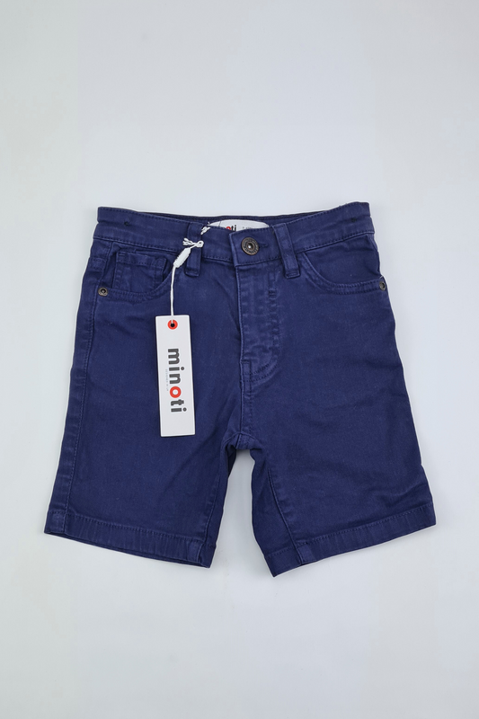 3-4y - Dark Blue Waist Adjustable Shorts (Minoti)