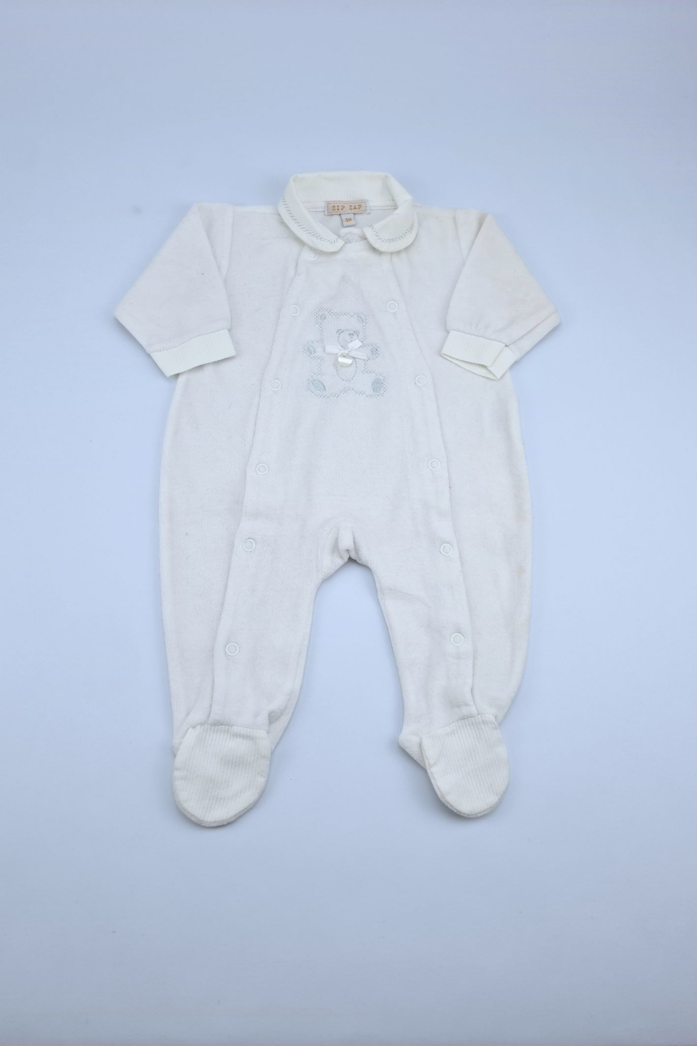 0-3m Party Bear Collared Playsuit