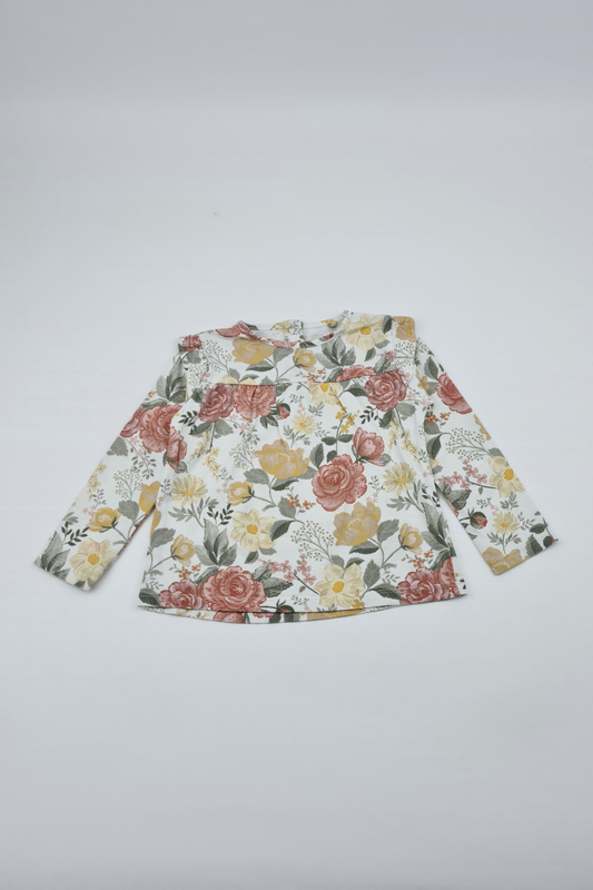 12–18 Monate – Pyjama-Oberteil mit Blumenmuster