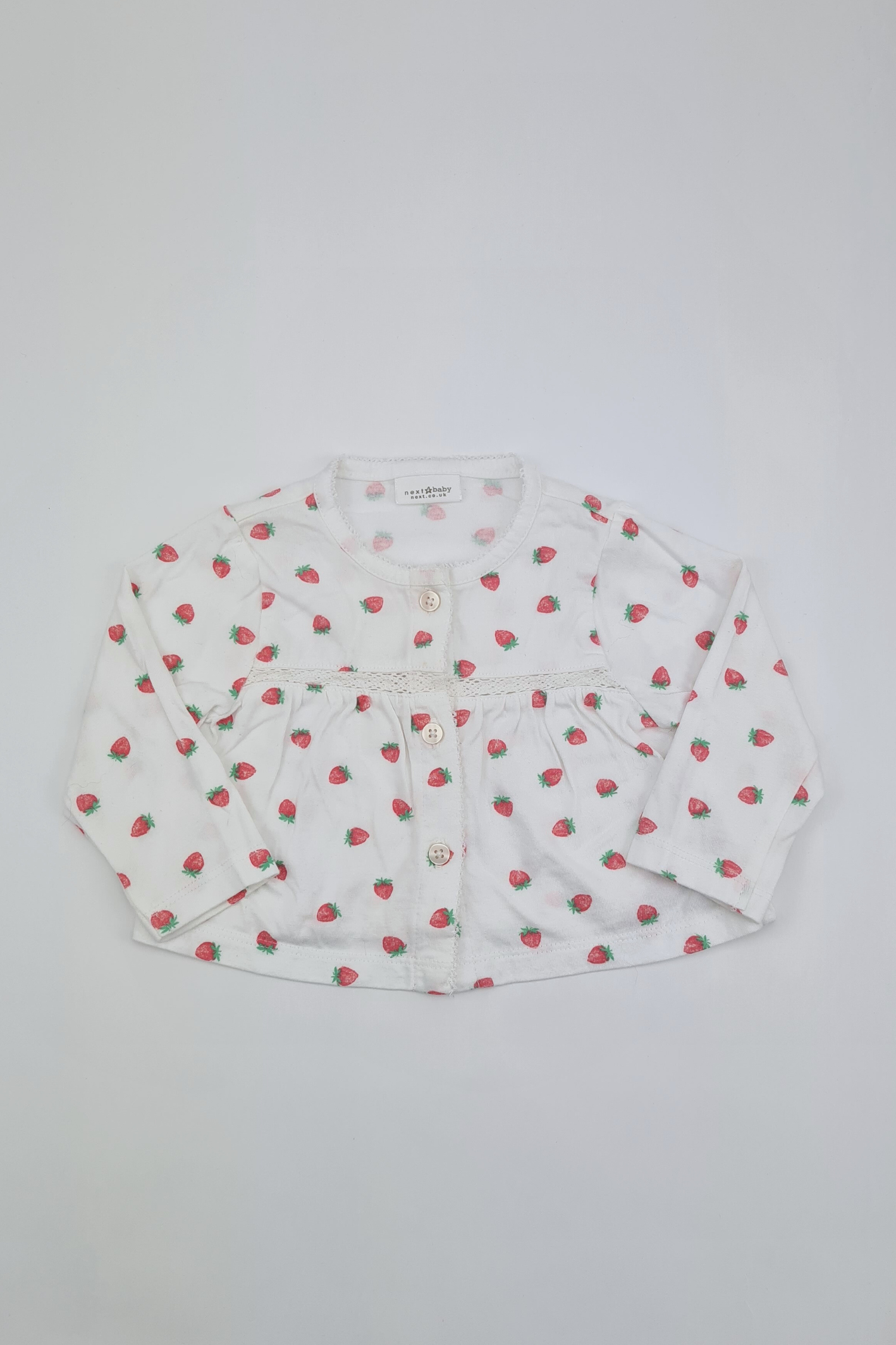 3-6m - Strawberry Print Button Up Top (Next)