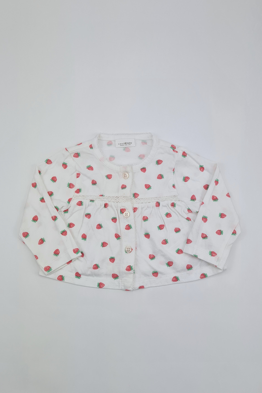 3-6m - Strawberry Print Button Up Top (Next)