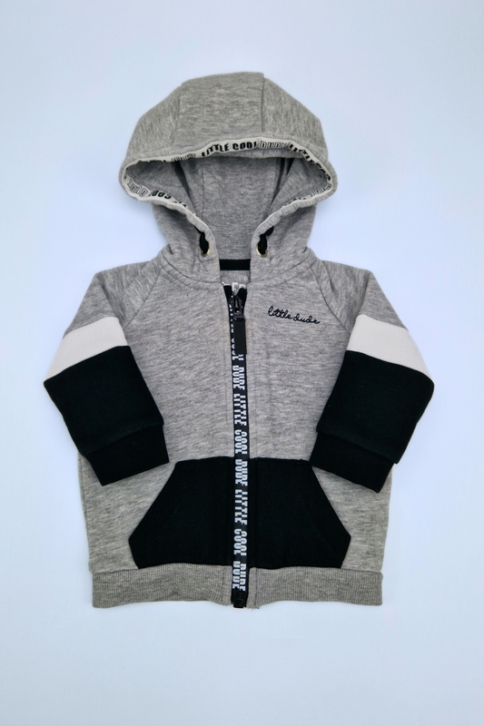 0-3m Little Dude Colour Block Hoodie