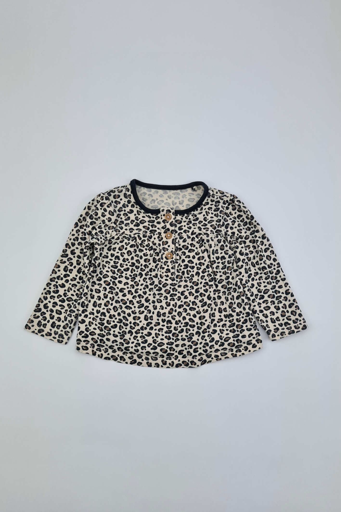 3-6m - Leopard Print Long Sleeve Top