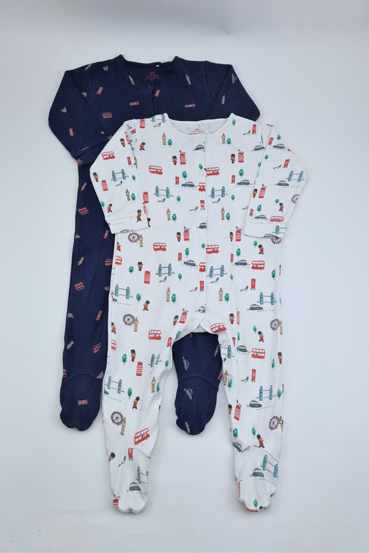 9-12m - Next 2 Pack Babygrows