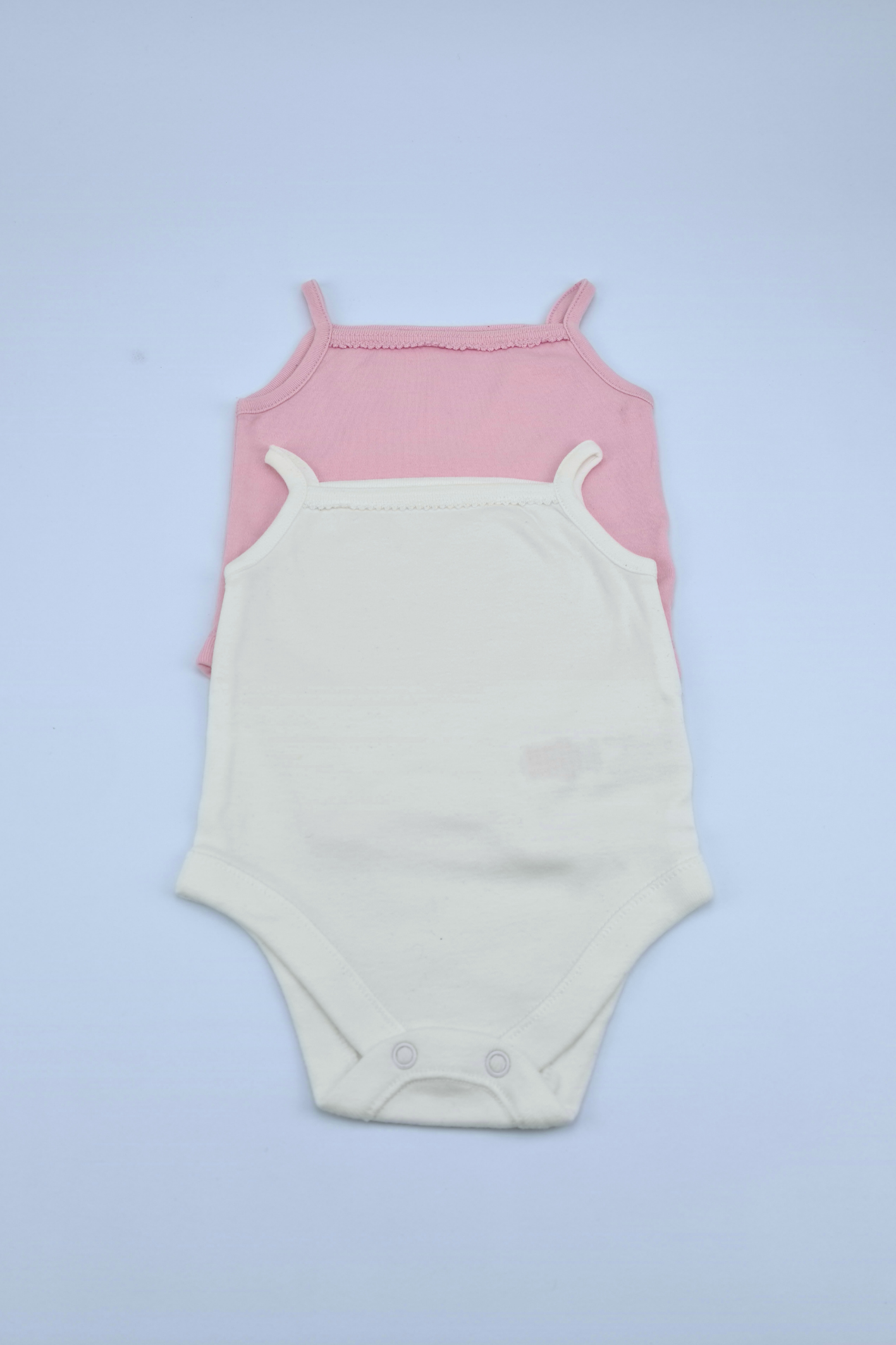 0-3m Pink & White Bodysuit Vest