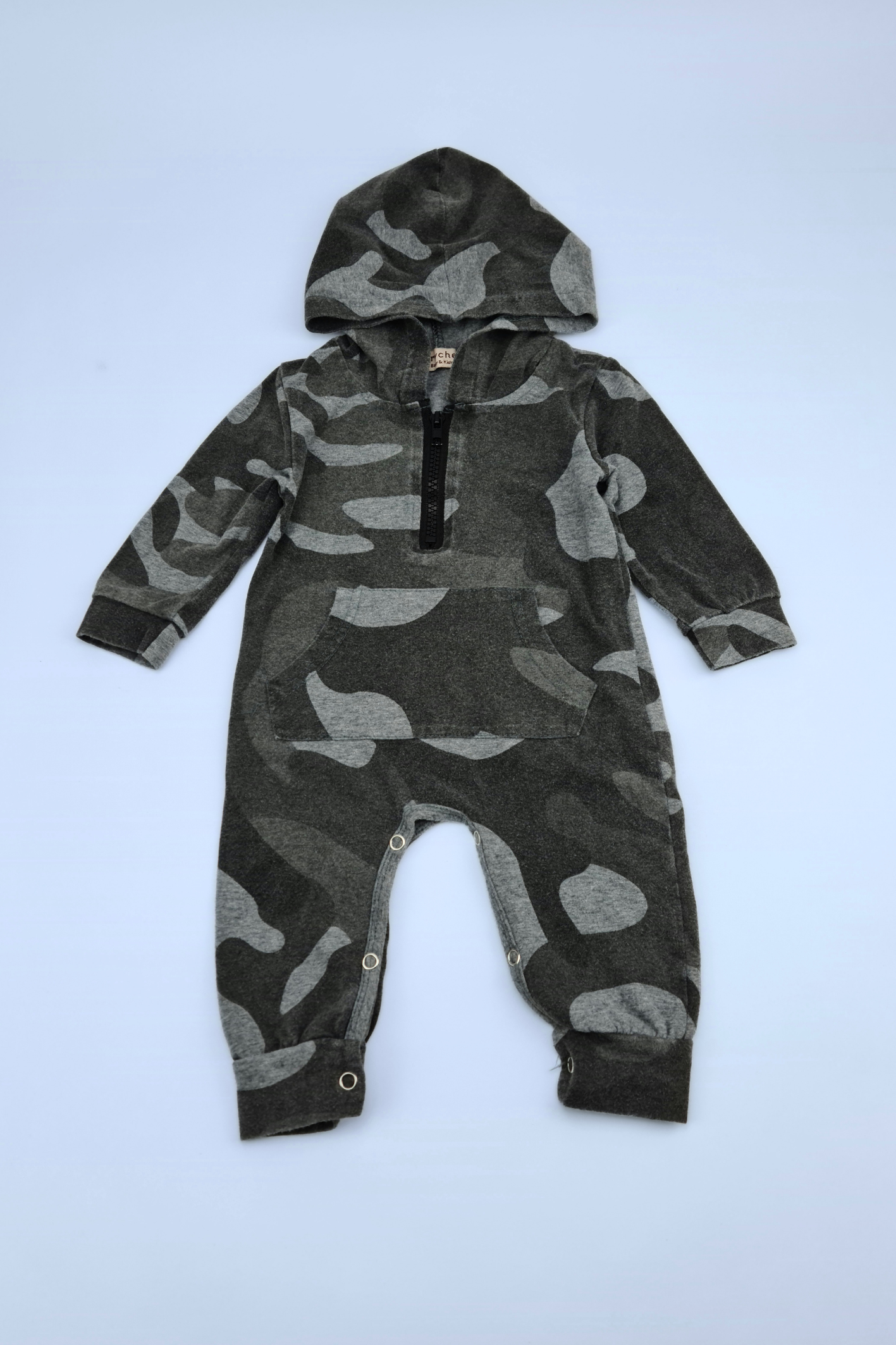 3-6m Grey Carmouflage Jumpsuit