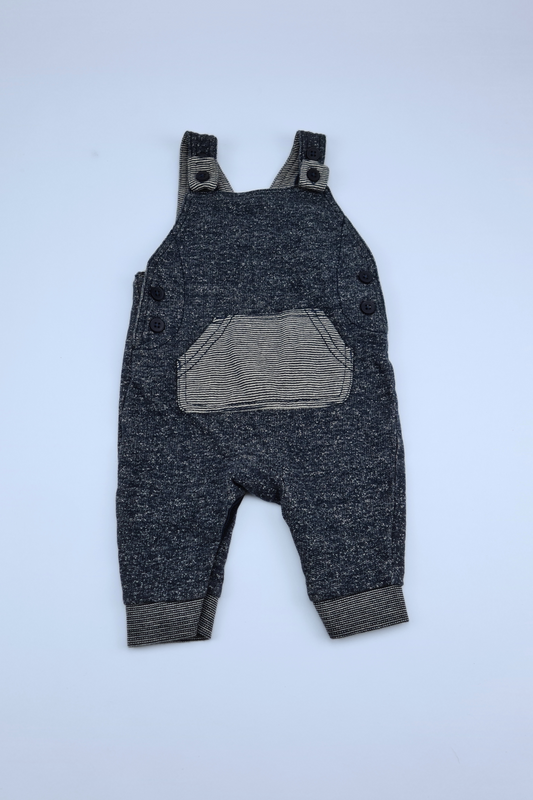 0-3m Striped Dungaree