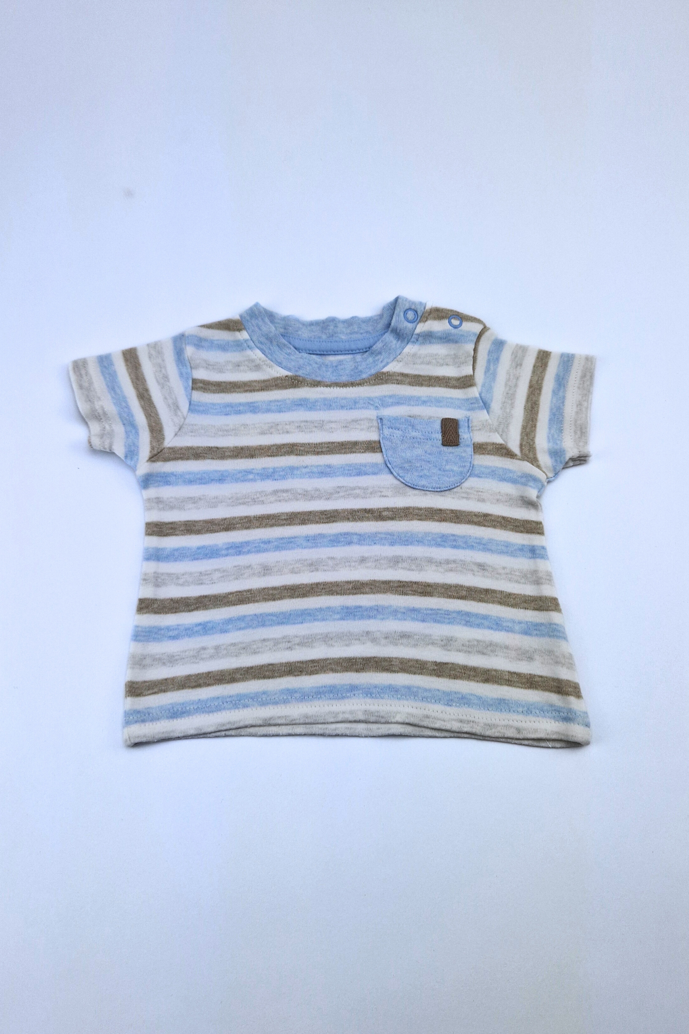 0-3m Striped Cotton T-shirt