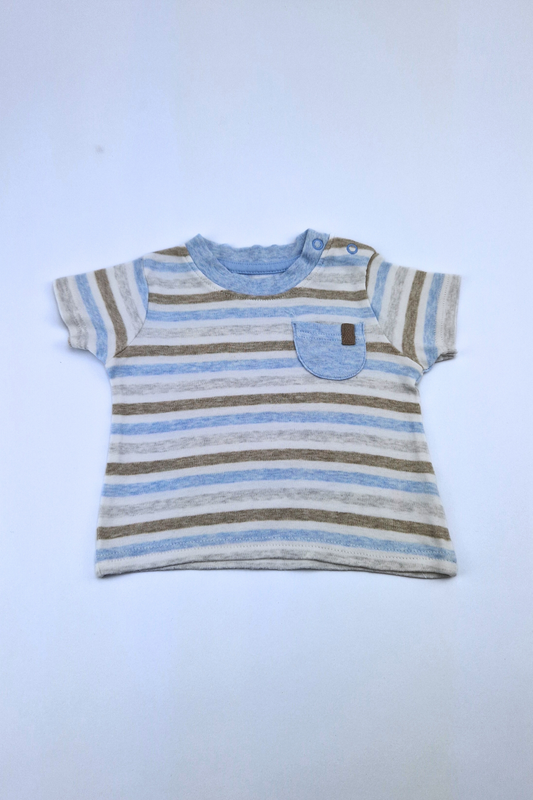 0-3m Striped Cotton T-shirt