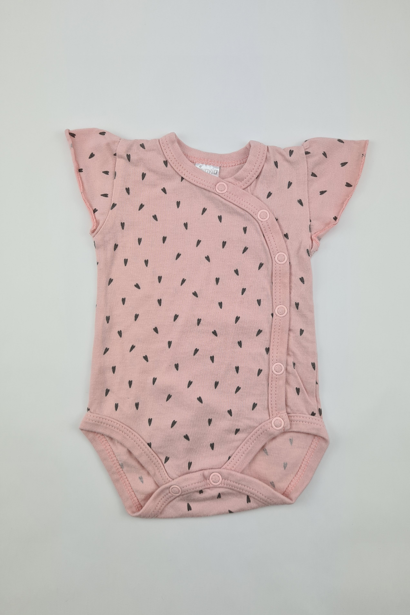 0-3m - Pink Love Summer Kimono Bodysuit (Pinokio)